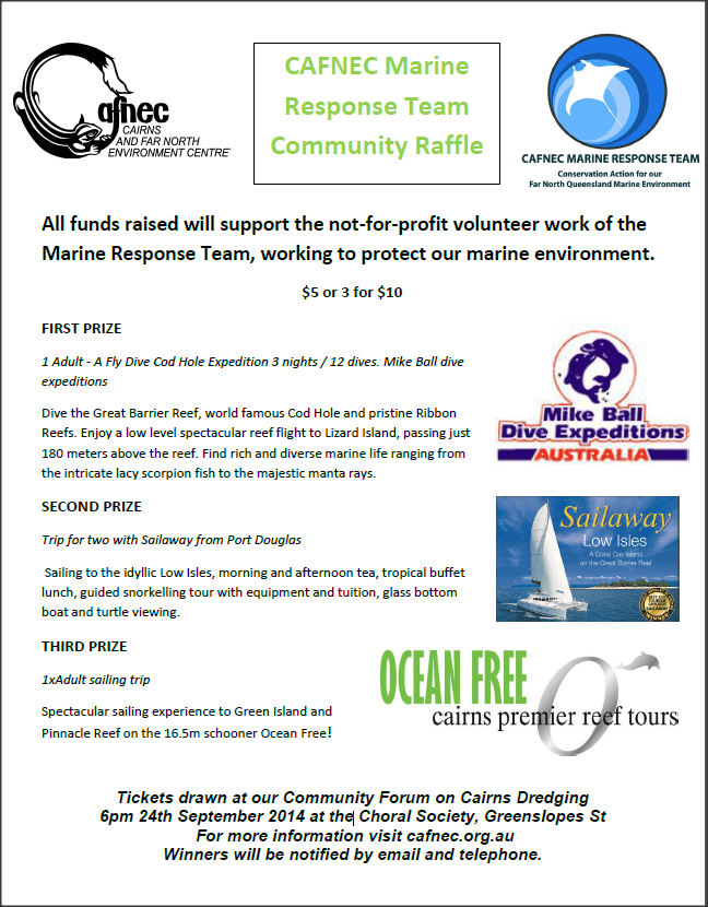 Win Great Prizes! CAFNEC Marine Response Team community raffle